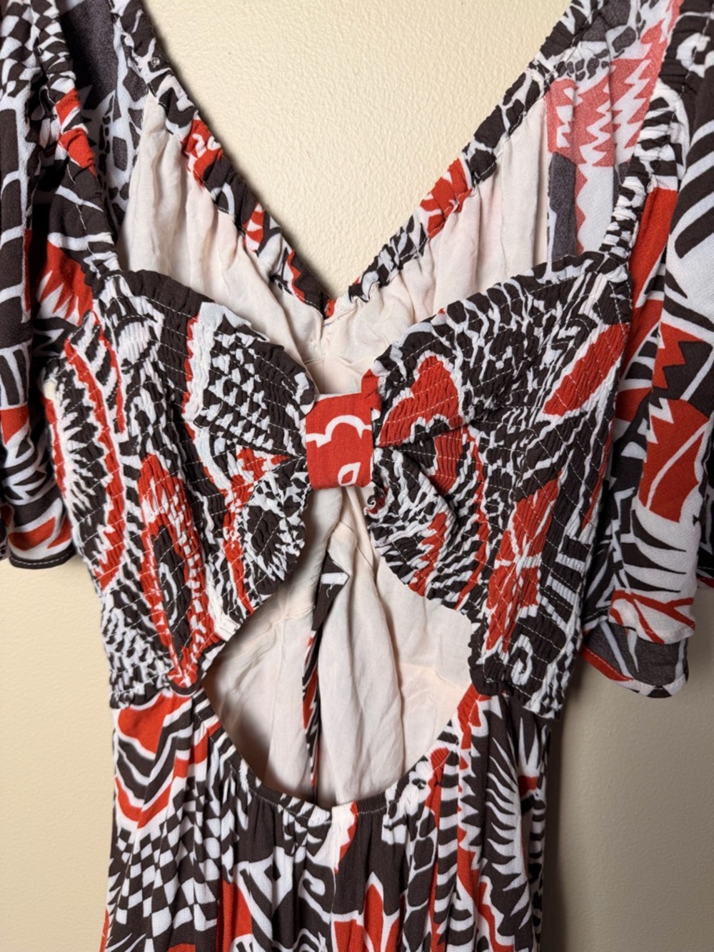Anthropologie Tiered Maxi Dress Boho Cut-Out Back Size M NWOT - Picture 9 of 14